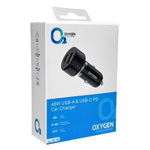 شارژر فندکی 48 وات دو پورت اکسیژن مدل AC-04