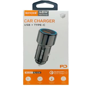 شارژر فندکی رنجر 48 وات Renjer Rj-C30