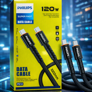 کابل دو سر تایپ سی فیلیپس مدل DP14 طول 1 متر