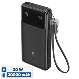 پاوربانک 30 وات انکر مدل A1384 ظرفیت 20000 میلی آمپر ساعت به همراه کابل USB-C-های کپی